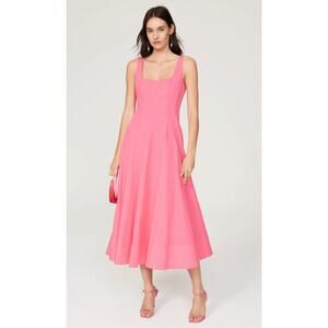 Staud Wells Cotton Dress in Pink Size 2